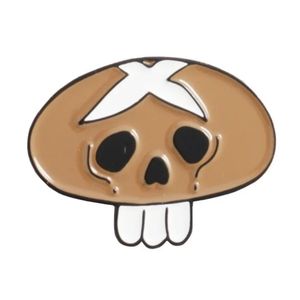 💀 Shitake Skull Mushroom Pin